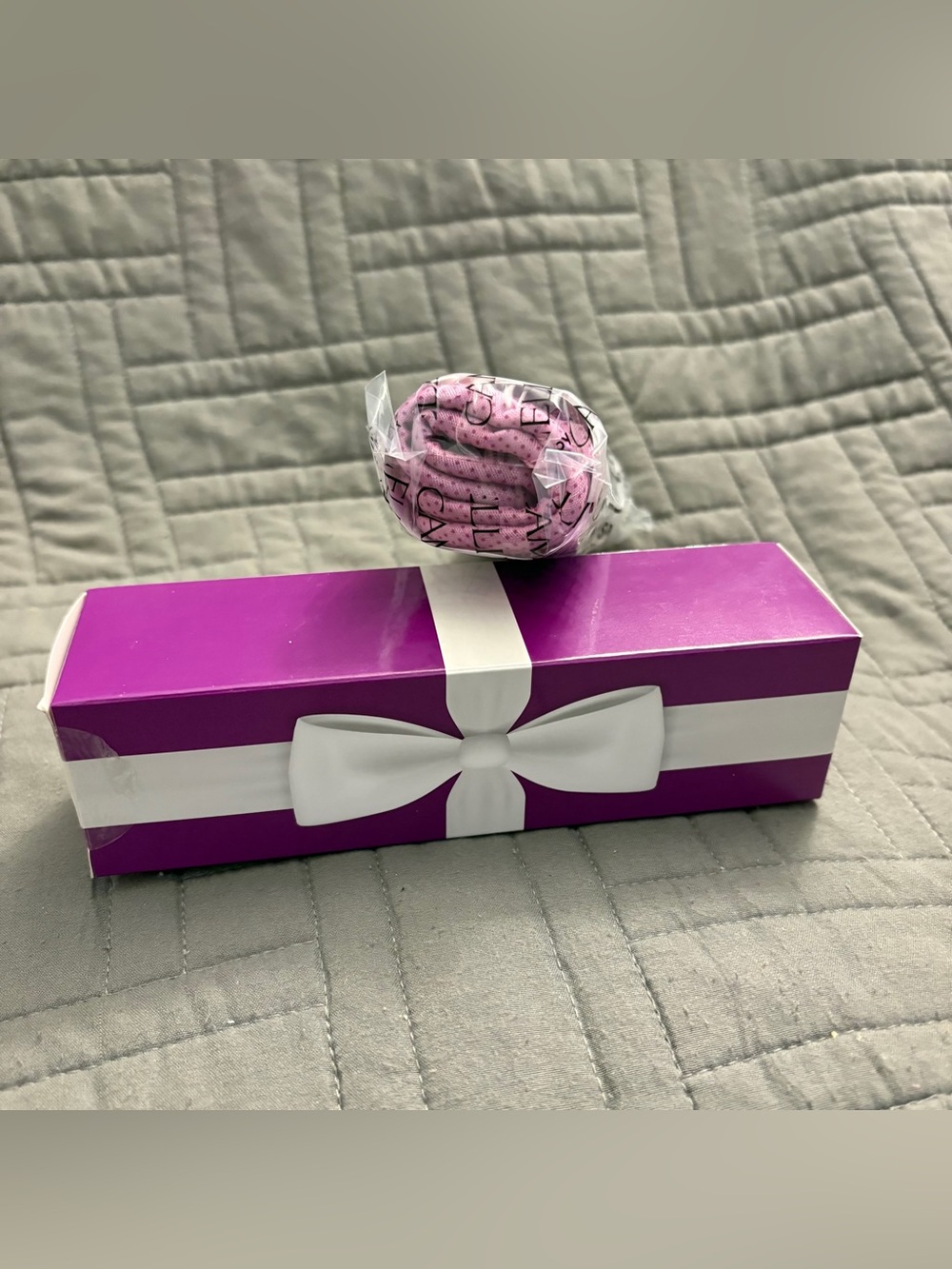 CAMPANELLI 6"x6" Loopy Towels Gift Box Set of 2 Cloths Purple